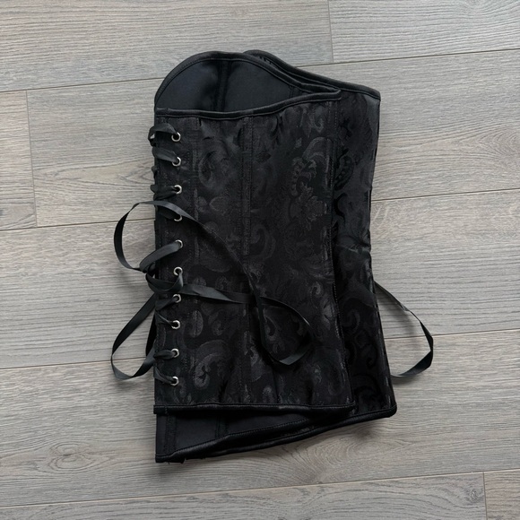 Vintage Black Lace-Up Corset Top Never Worn - Picture 8 of 12